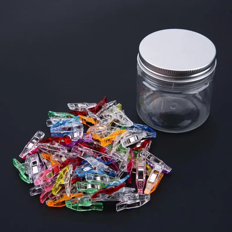 

50Pcs Plastic Sewing Clip For Patchwork Sewing DIY Crafts Multi-Color Clips Holder for DIY Patchwork Fabric Quilting