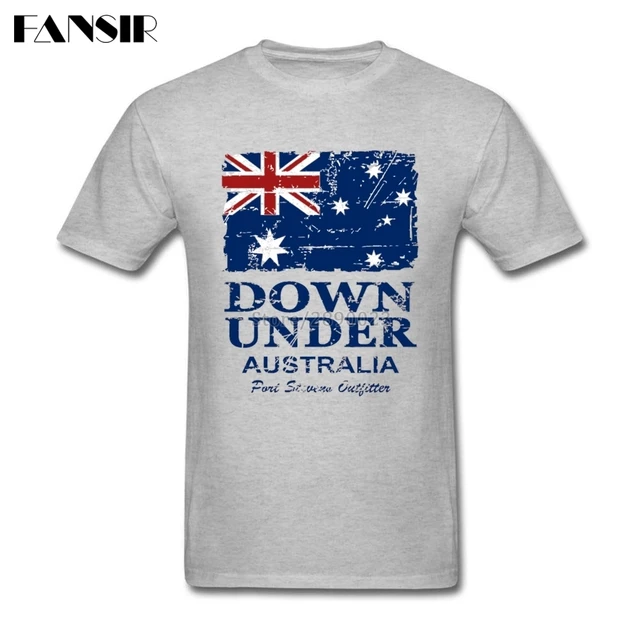 Australia Flag Vintage Look Men T shirt Cool Tee Shirts Male Short