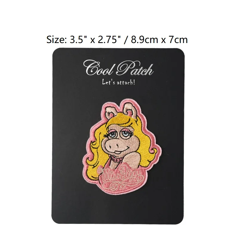 

3.5" The Muppets Miss Piggy Cartoon Movie TV Series Costume Embroidered iron on patch Tshirt TRANSFER APPLIQUE
