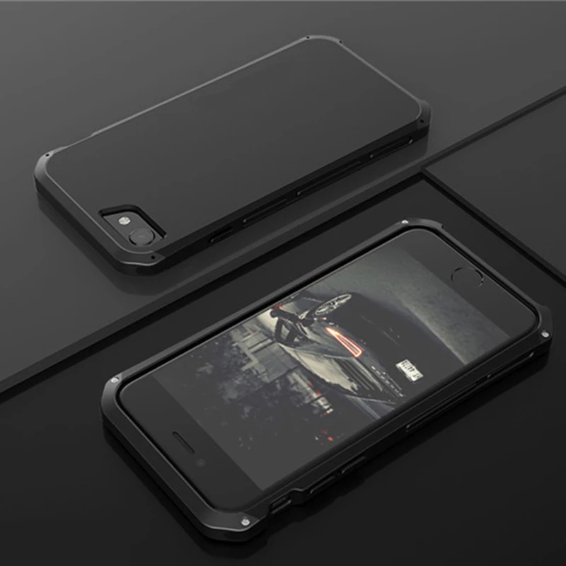 

Fundas Coque Cover For iPhone X 8 5 5S SE 6 6S Plus 7 PLUS CASES Metal Aluminum + PC Heavy Duty Protect Case XS Max