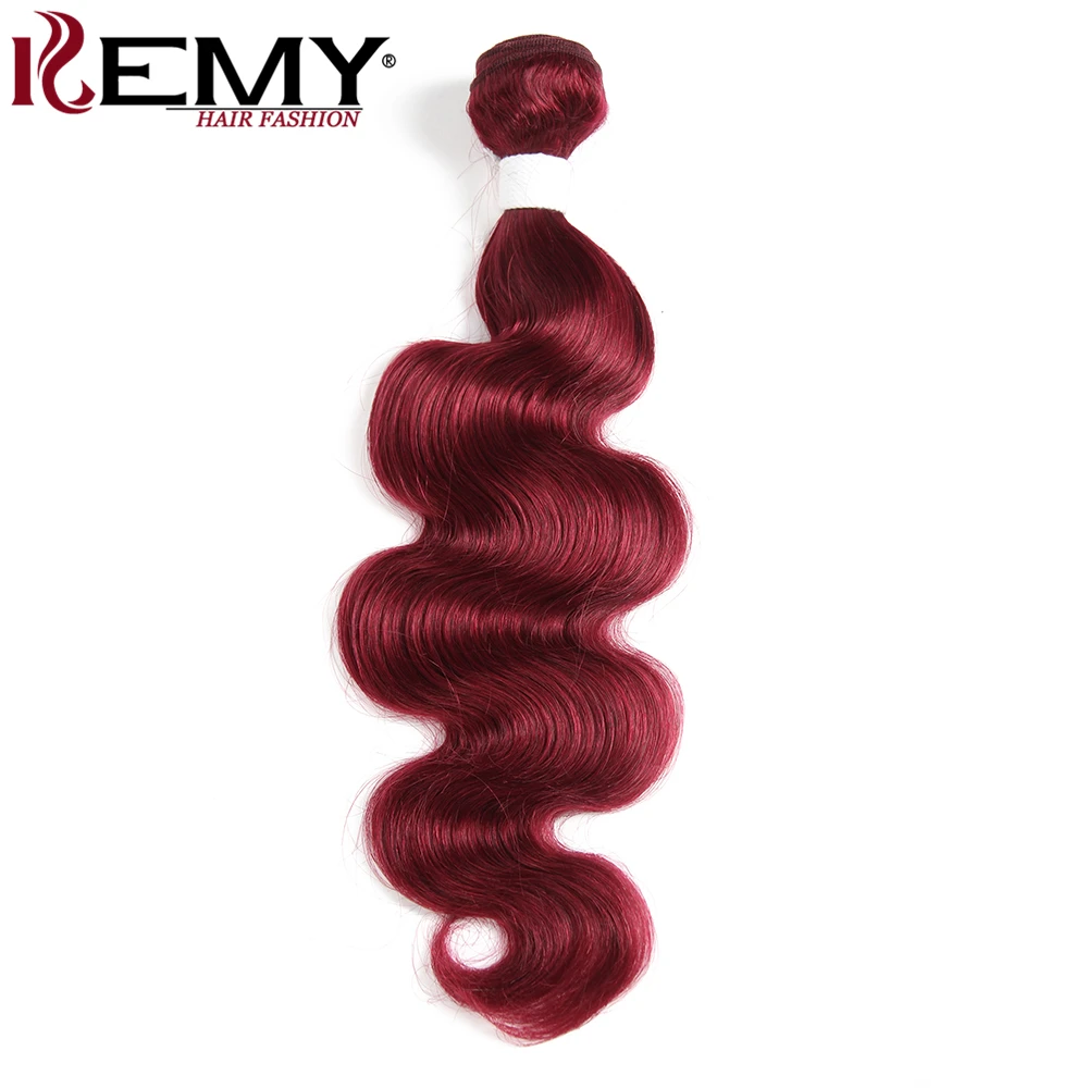 99J/Burgundy Red Color Brazilian Body Wave Human Hair Bundles KEMY HAIR 100% Non Remy Hair Weave Extensions 2/3/4 PCS Bundes