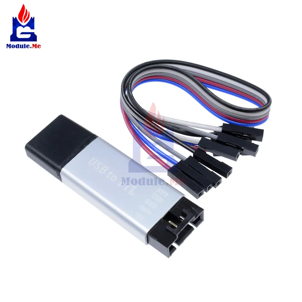 

Aluminum Shell CP2102 USB 2.0 to TTL UART Module 5 Pin Serial Converter STC Replace FT232 Module Support 5V/3.3V