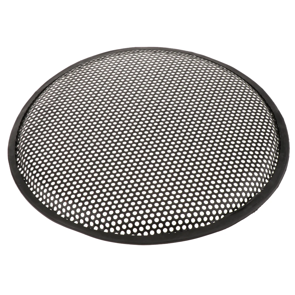 1 Pcs Speaker Grills Cover Case Black With 4 pcs Screws & 4 pcs Fix Holders for 12 inch Outer DIY Speaker Grille Metal