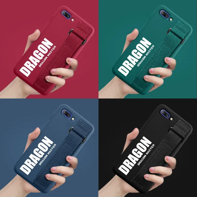 

Hand Strap Case for iPhone XS Max XS X 8 7 Plus 6 6s + Case Matte Soft Silicon Wrist Strap Cover Case for iPhone XR S Max Funda