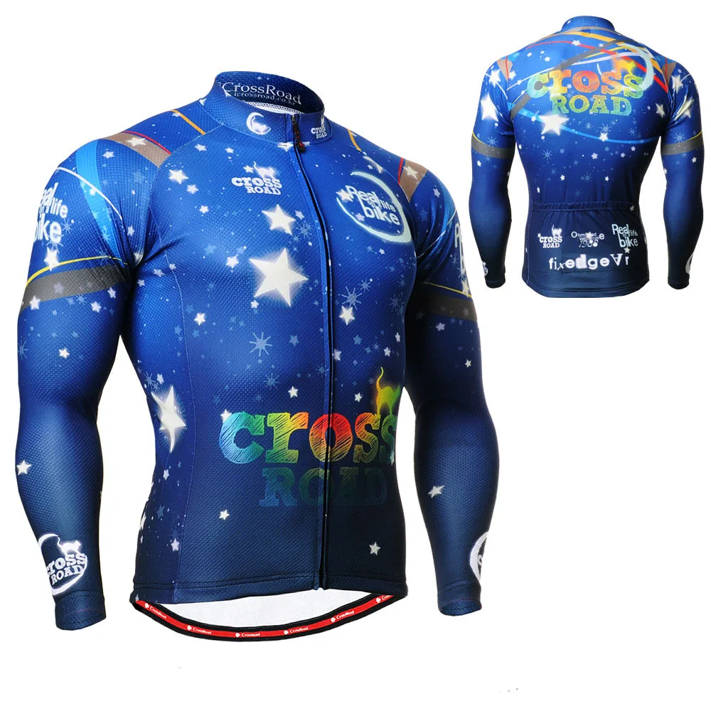 

Blue Star men's cycling jersey long sleeve Quick-absorption Fast-drying Comfortable Breathable