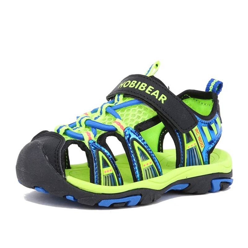 

Kids Summer Cut Out Leather Sandals Children Closed Toe Leisure Sneakers Baby Wear Resistant Comfortable Shoes AA51165