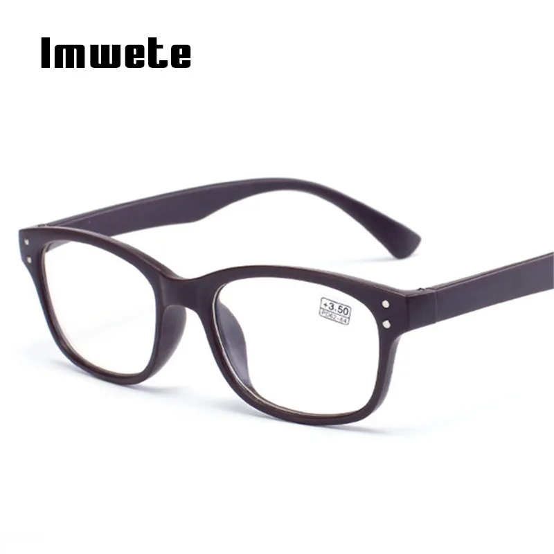 Imwete Unisex Ultralight Reading Glasses Anti-fatigue Presbyopic Diopter Glasses Men Women Eyewear Myopia Resin Lens PC Frame