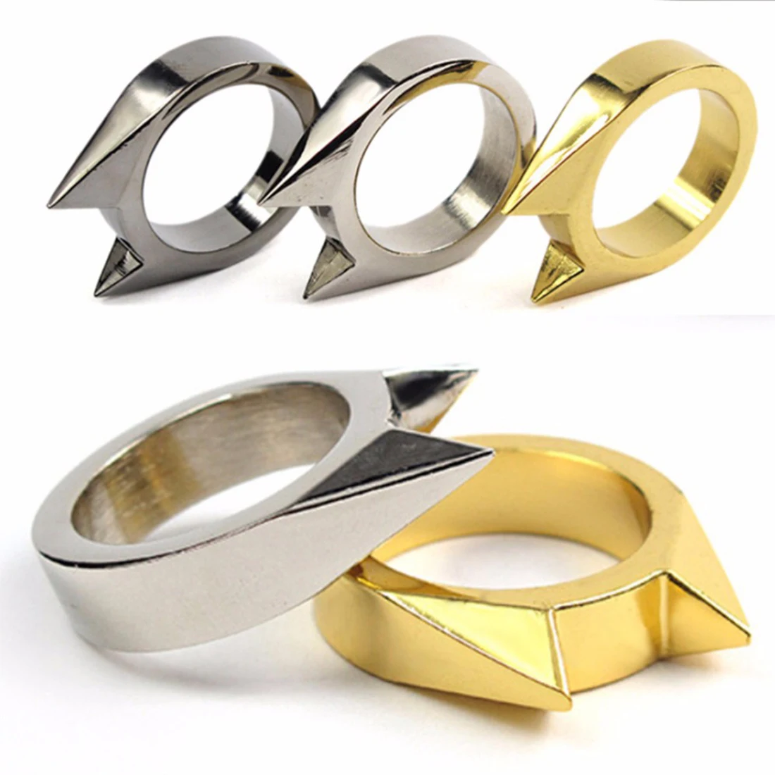 Safety font b Ring b font Tool EDC Self Defence Stainless Steel font b Ring b