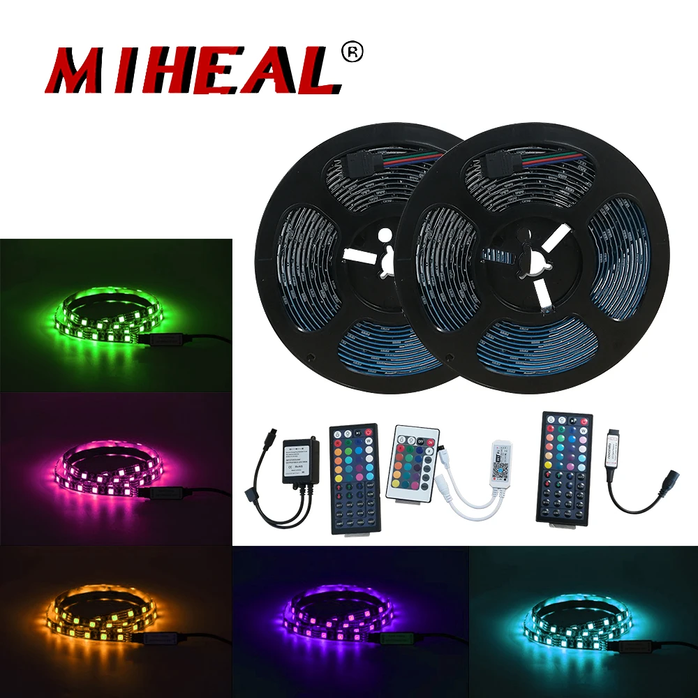 RGB Wi Fi Светодиодная лента 12 В постоянного тока светильник ная 5050 5 м/10 м
