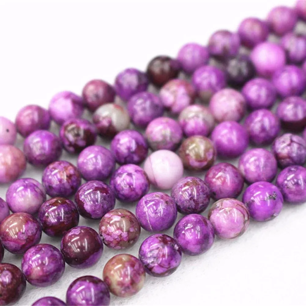 

Sugilite Beads,4mm 6mm 8mm 10mm 12mm 14mm Sugilite round beads.DIY Hand made Fine jewelry gem Beads Accessory