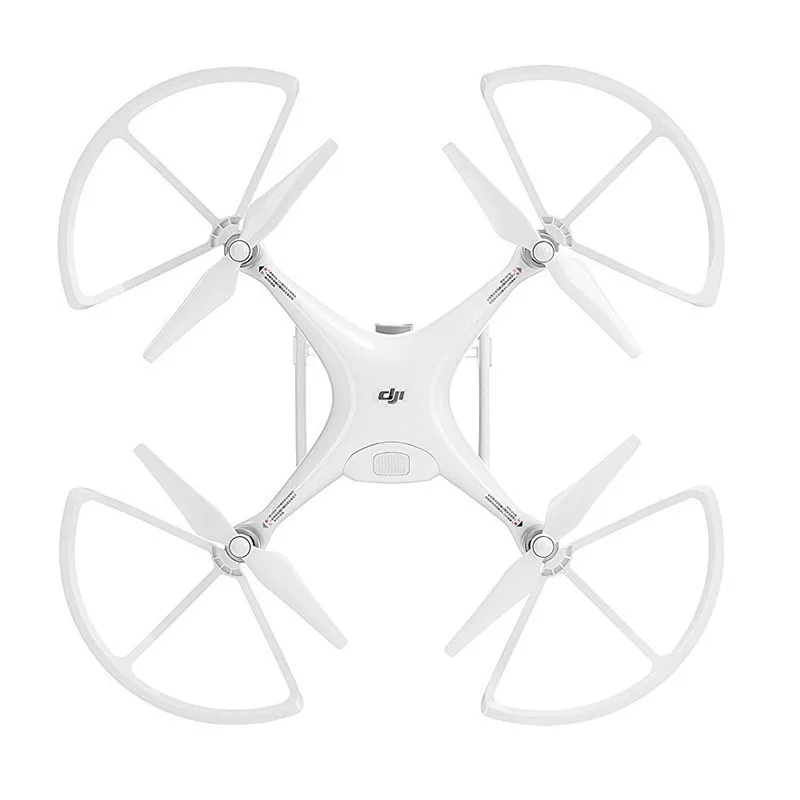 

4PCS DJI Phantom 4 Pro + Quadcopter Prop Guard-Quick Release Propeller Protector Bumpers White Snap On/off By FSLabs Accessories
