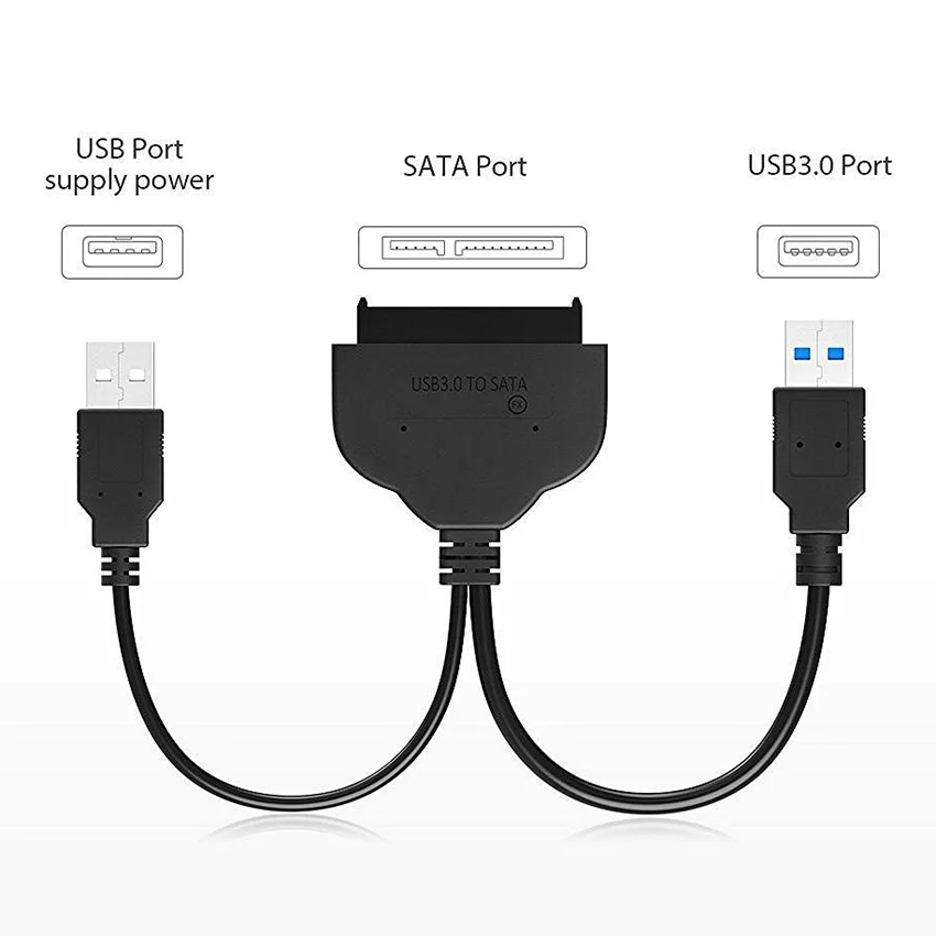 10 шт./лот USB3.0 к 22pin SATA2.0 2,5 "HDD кабель SSD адаптер конвертер SATA II кабель