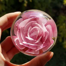 Стеклянный хрустальный шар искусственный цветок Свадебные подарки имитация вечной жизни розы шар в форме сердца многоцветный на выбор