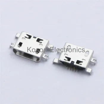 

50pcs Micro USB 5pin B type Female Connector Flat Mouth Jack 0.8 Connector For Mobile Phone Charging Socket (USB-4)