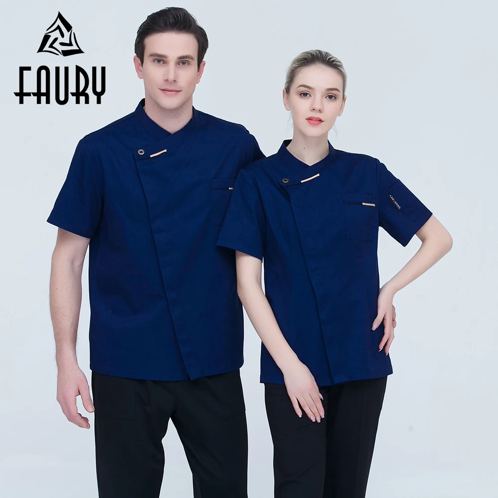 

Unisex Hotel Waiter Restaurant Food Service Sushi Catering Bakery Chef Kitchen Cooking Work Uniforms Short Sleeve Summer Jackets