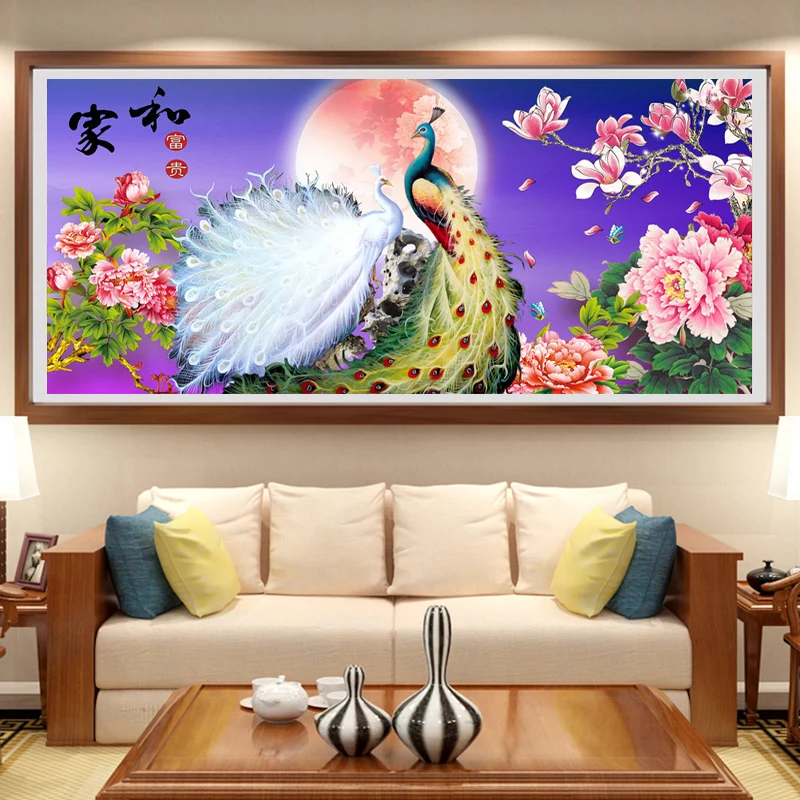 

DIY 5D Diamond Painting,Diamond Mosaic, Peacock, Diamond Embroidery, Diamond Cross Stitch Kit, Living Room Decoration, Gifts