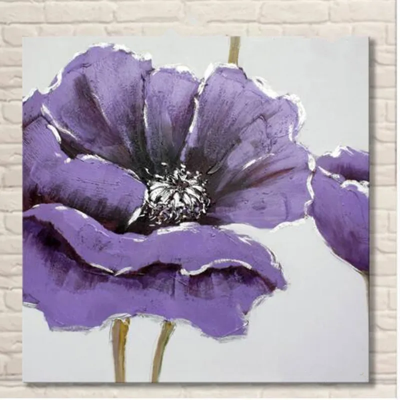 

Large Canvas Pictures Handmade Floral Paintings Handpainted Abstract Lotus Flower Oil Painting Modern Home Decoration Wall Art