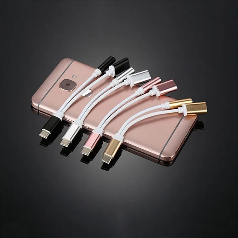 2 в 1 для iphone X Xs Max XR 8 pin usb type-C до 3,5 мм разъем наушники AUX аудио сплиттер конвертер Кабель-адаптер 100 шт