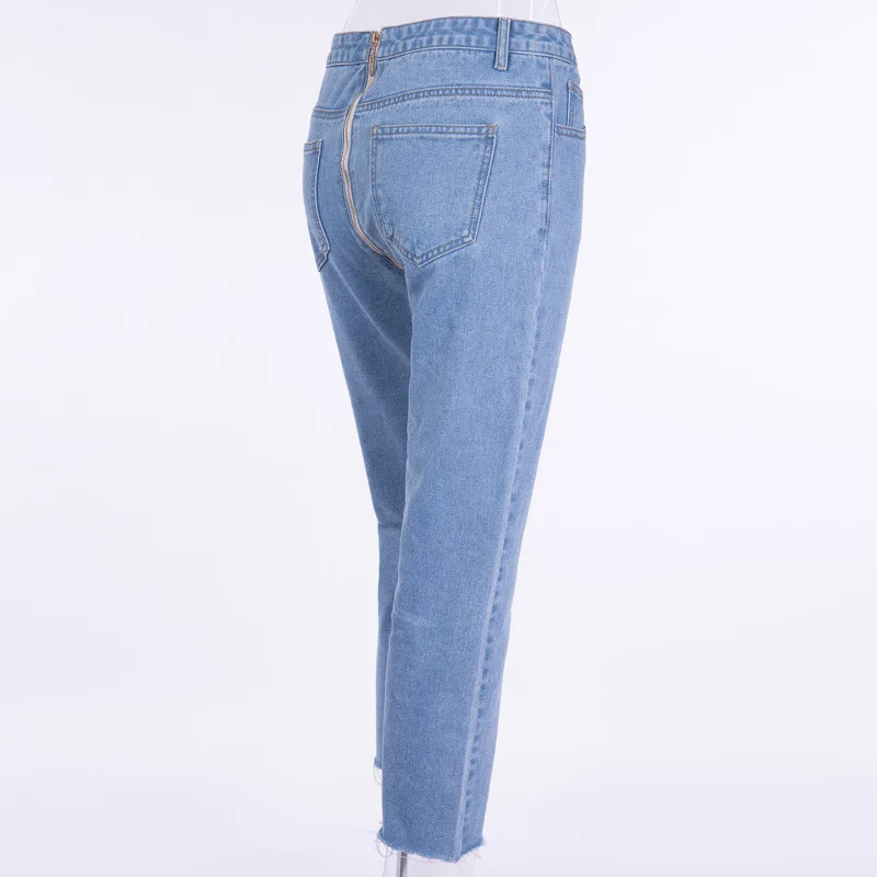 Disweet 2019 обтягивающие джинсы женская мода стрейч Повседневное дамы брюки синий Высокая Талия Джинсы Sexy промытый карандаш брюки летние