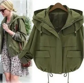 Spring and Autumn New solid color tooling coat pocket