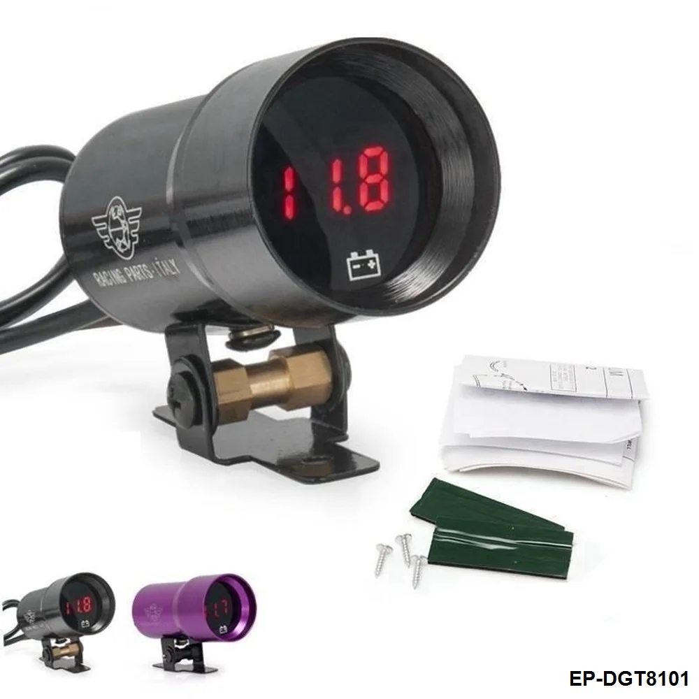 Auto 37mm - Digital Smoked Volt meter Water Temp Oil Temp Gauge Oil Press Gauge Boost Turbo Meter Tachometer EP-DGT-AF