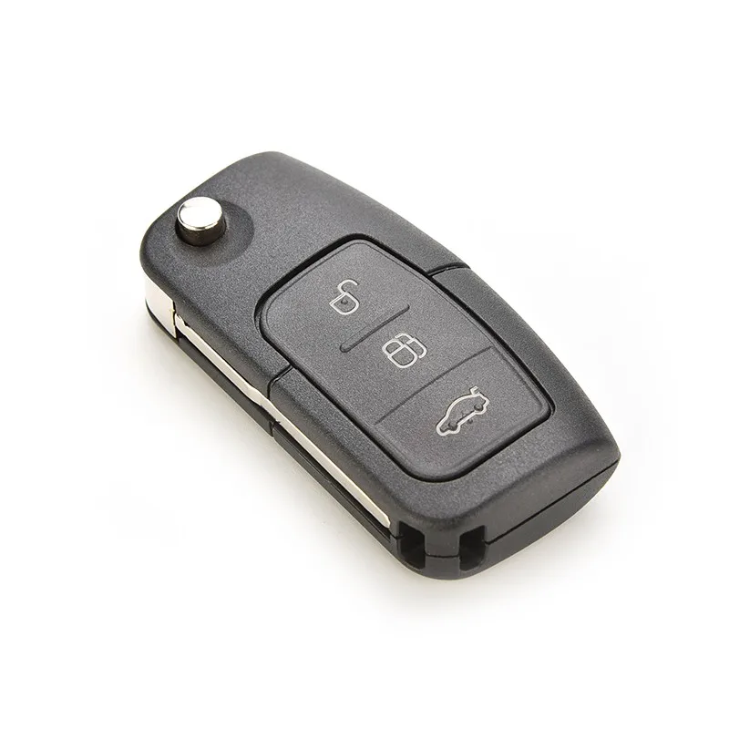 Черный Cambered Flip Keyless Entry Remote Key Shell чехол Замена для автомобиля Фокус Fiesta Mondeo случае заменить