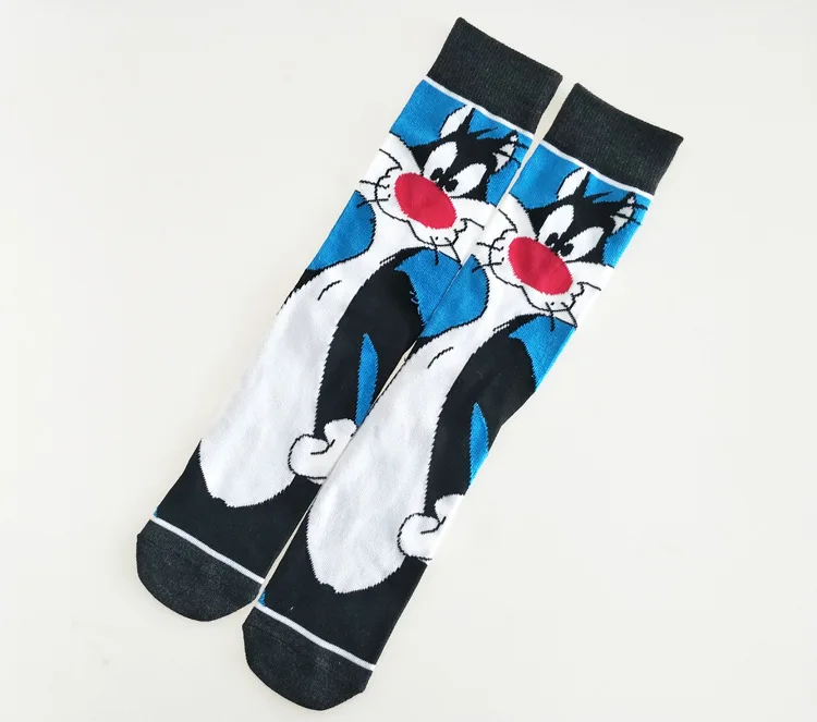 Носки с принтом Марвина марсиана тасманского дьявола Даффи Дак Сильвестра, повседневные забавные Персонализированные носки из хлопка для мужчин и женщин