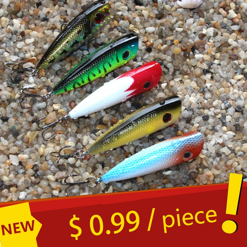 2 stuks 40,3 g vislures, drijvende lures, popper bait topwater vislures