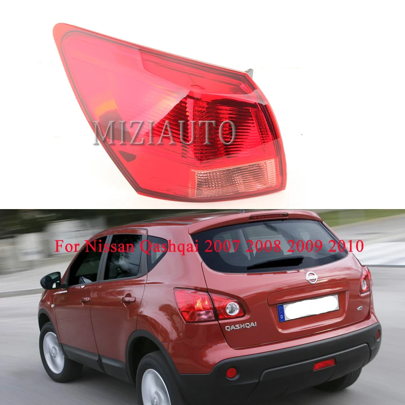 

MIZIAUTO Tail light Outer for Nissan Qashqai 2007 2008 2009 2010 Left/Right Rear Taillight Brake Lamp Tail Light Lamp Warning