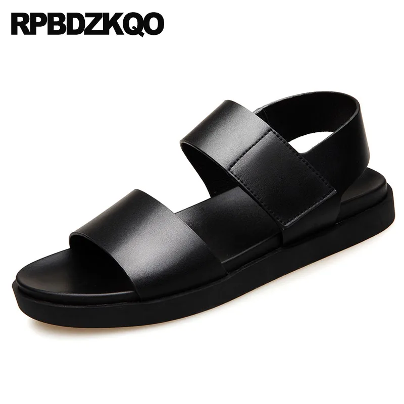 

designer water famous brand shoes open toe black casual leather waterproof strap mens sandals 2019 summer outdoor beach native