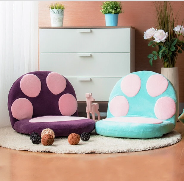 Paw Cushion Seat Floor Folding Chair Legless Puppy Bear ...