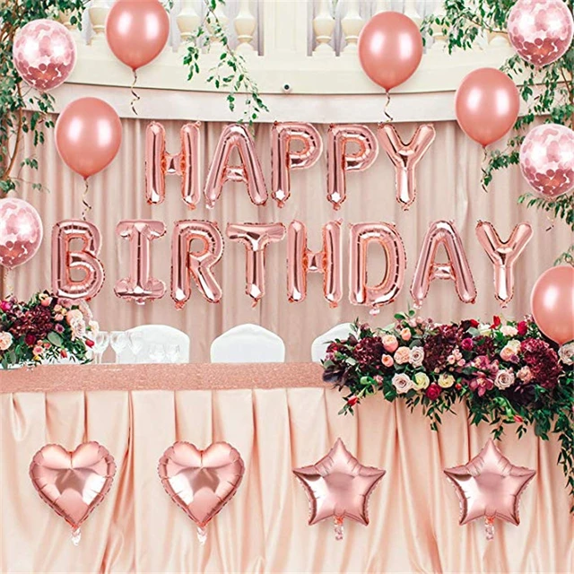 Ballons Joyeux Anniversaire Rose Or, 10 Pièces, 1 2 3 4 5ème Anniversaire  De Fille, Accessoires De Mariage, Décorations Pour Fête Prénatale - Ballons  Et Accessoires - AliExpress