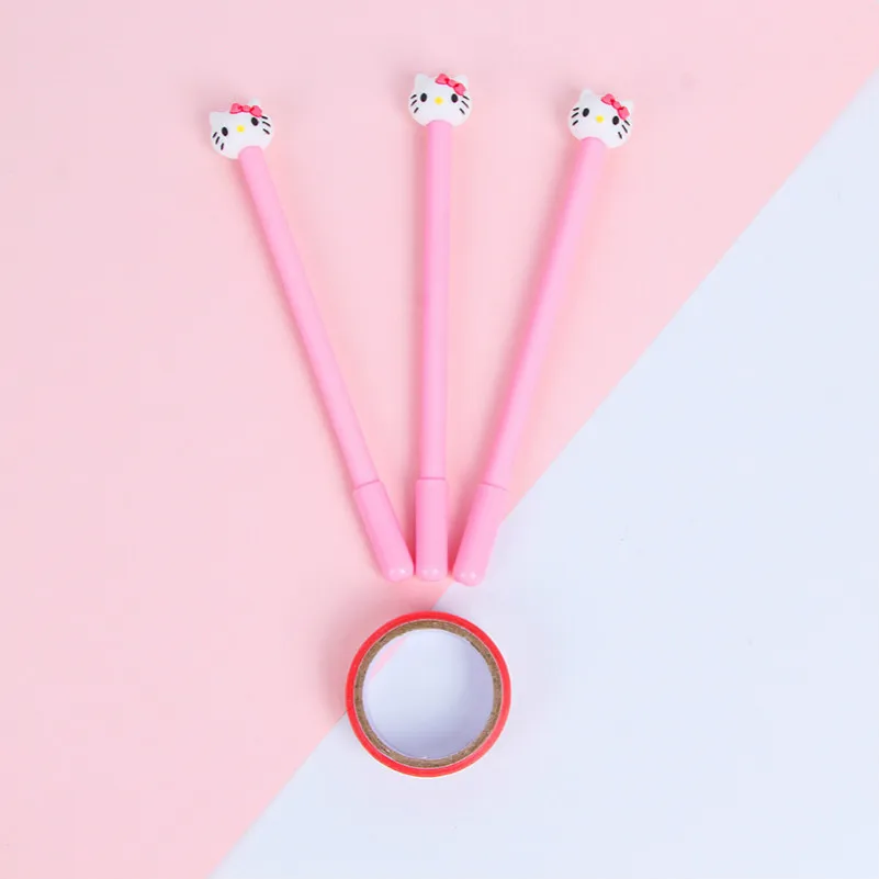 

1Pcs/sell kawaii Cartoon pink cat model stationery Writing Office pilot pen 0.7mm cute gel pen kawaii school supplies
