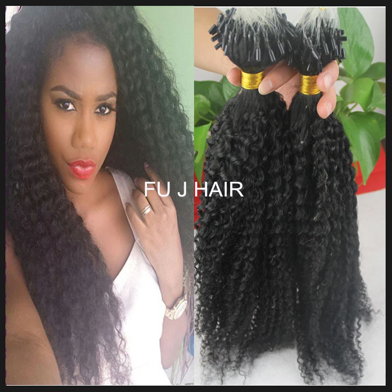 Natural Black Micro Ring Natural Hair Extension 100g/lot Brazilian Afro