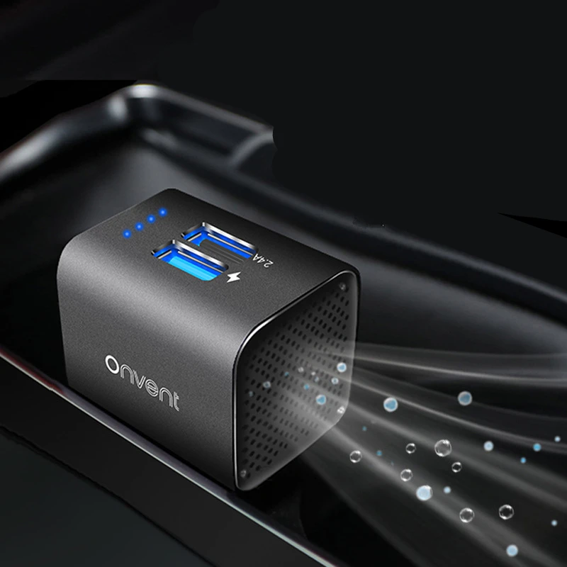 

Multifunction Air Purifier With Safety Hammer Portable USB Cleaner Auto Anion Purifier For Universal Car Cigarette Lighter Plug