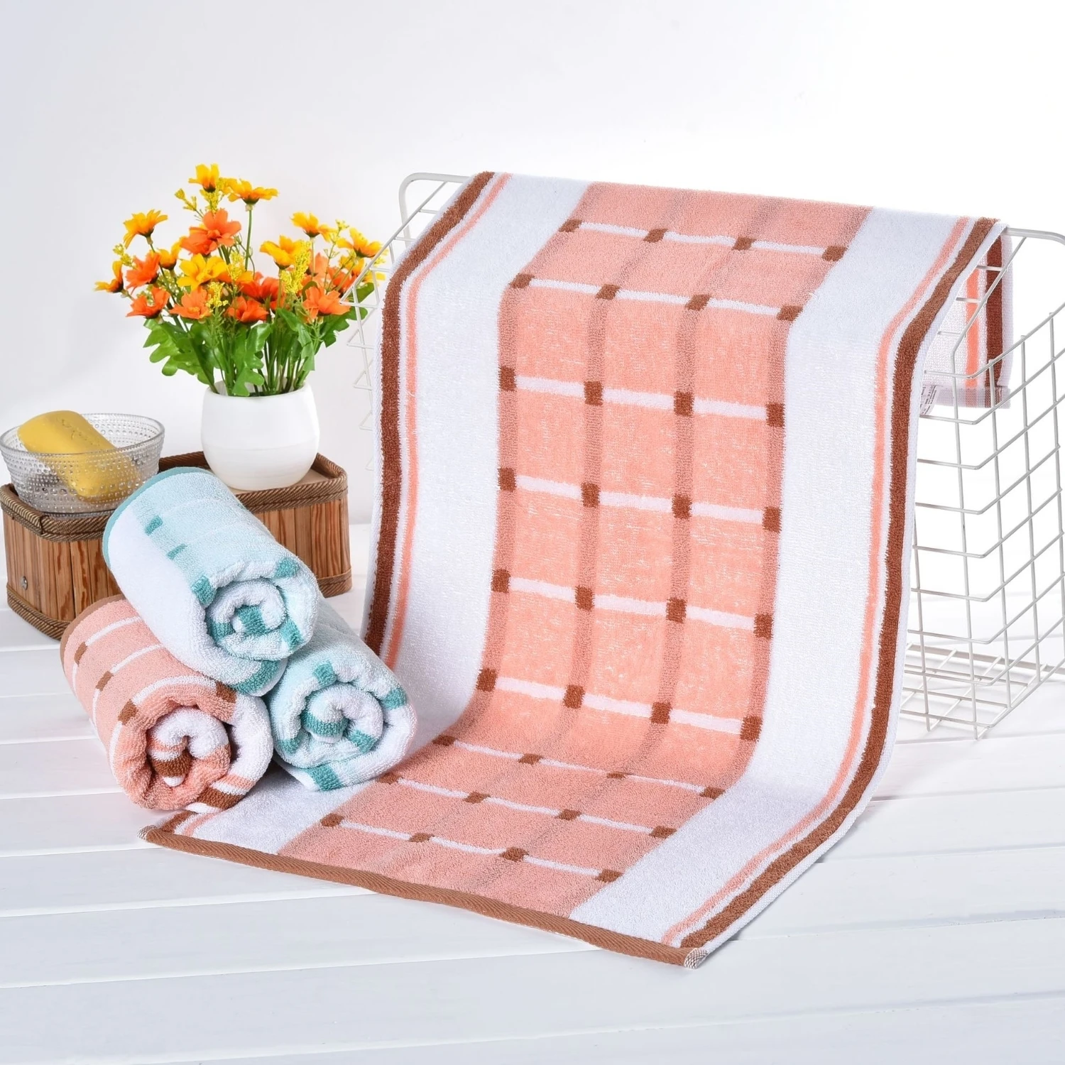 

Cotton Wash Household Washcloth Soft Strong Absorbent Unisex Towel Hotel Travel Portable Face Towel Gym Yoga Bathroom Towel Gift