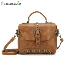 FGJLLOGJGSO Crossbody Bags For Women Messenger Bags Vintage Leather Bags Handbags Female Famous Brand Rivet Small Shoulder Sac FGJLLOGJGSO Crossbody Bags For Women Messenger Bags Vintage Leather Bags Handbags Female Famous Brand Rivet Small Shoulder Sac