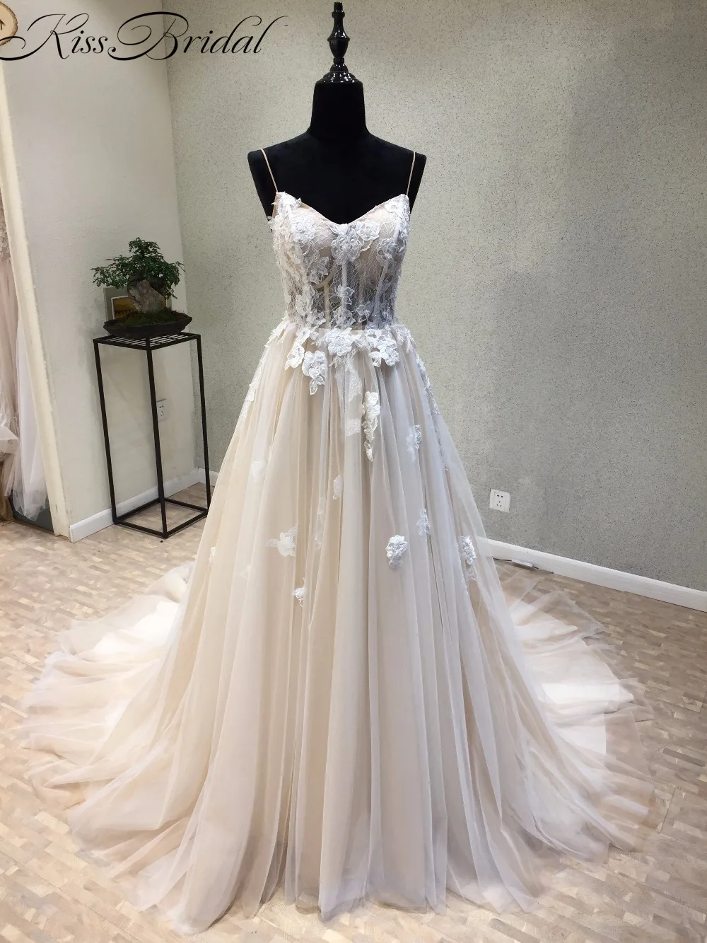 Vestidos de novia Новая мода 2018 пляжное свадебное платье Летний стиль Тюль Аппликации