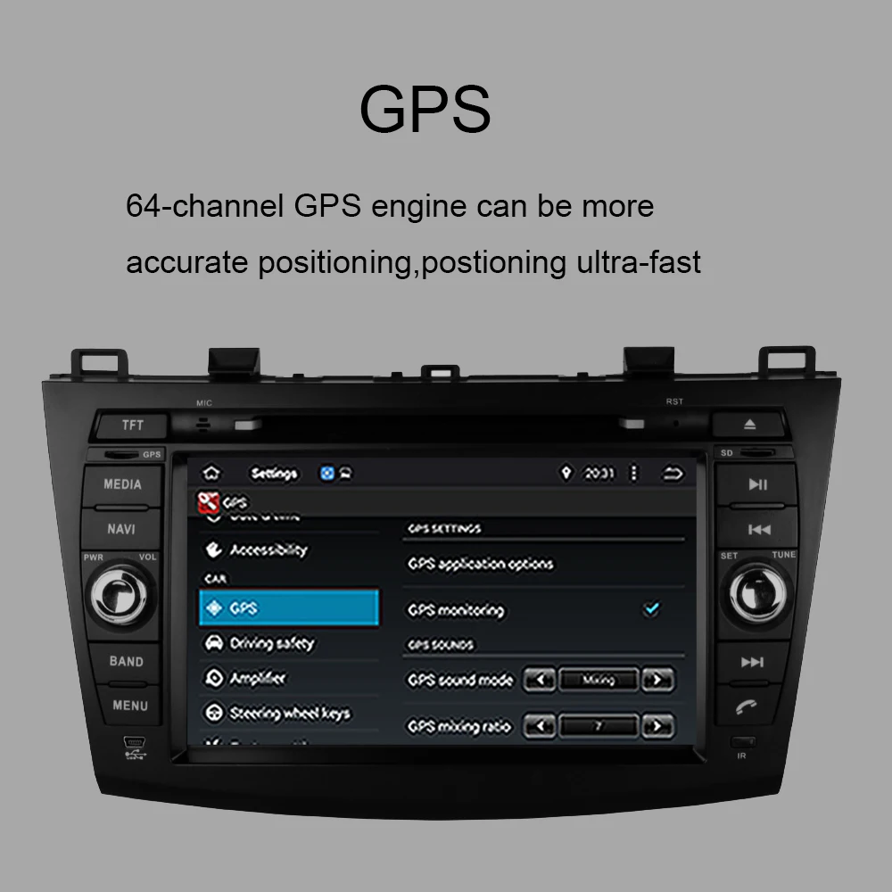 Clearance Android 9.0 HD Car DVD Player GPS Navigation for MAZDA 3 2010-2012 Radio Bluetooth WIFI 3/4G Rear Camera System Car Radio Player 6
