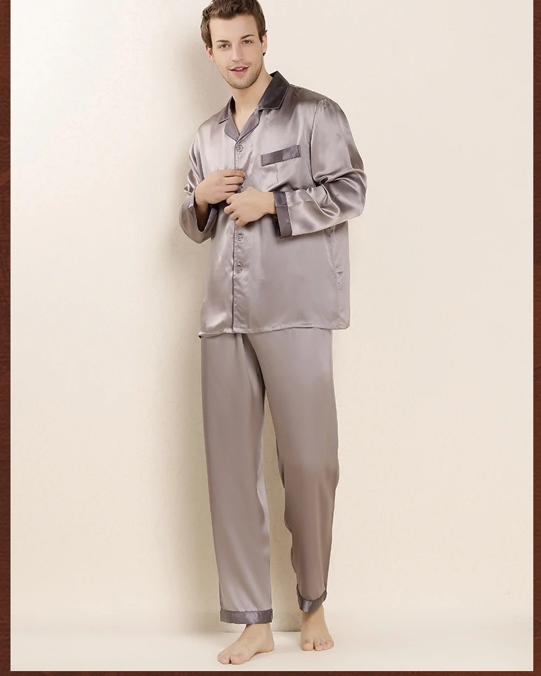 Silk Long Sleeve Shirt & pant Men Sleepwear | men nighty dress | silk long shirt | gents nighty