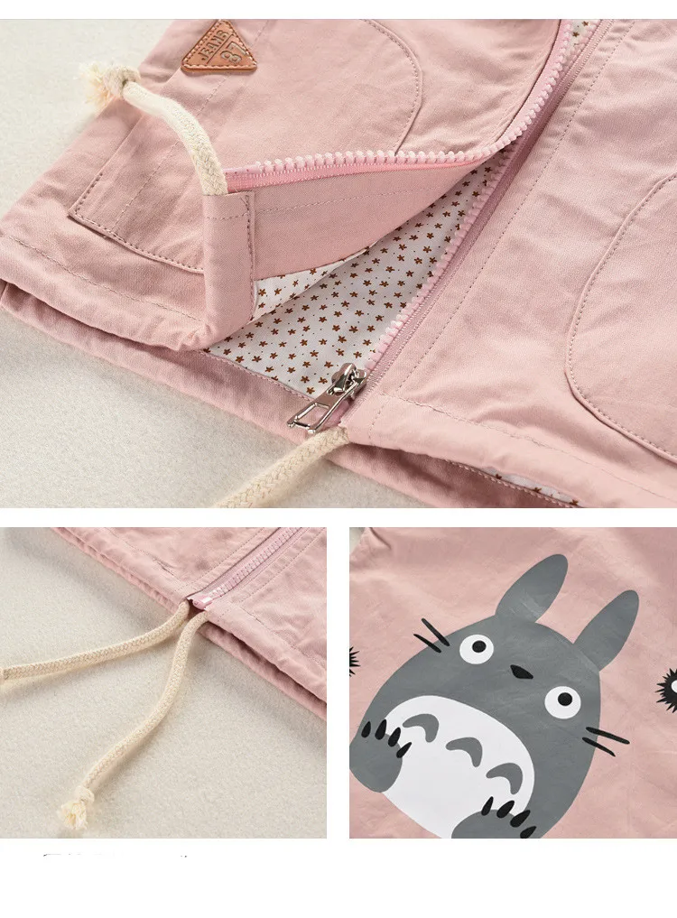 Cabolsa do Bebê Totoro com Capuz Outwear dos Desenhos Animados do Bebê Nova Primavera Outono Meninas Blusão Crianças Cabolsas Jaqueta Roupas 2020 16 Cheap Jaquetas e casacos