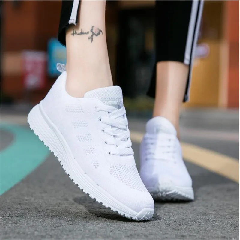 

Sneakers with beginners rubber mesh round cross belt flat sneakers running shoes casual shoes size 35-44