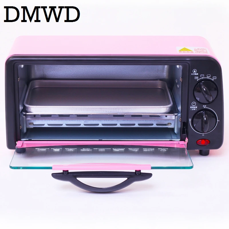 DMWD Мини электрическая конвекционная печь многофункциональная хлебопекарная печь таймер тостер гриль печенье торт для пиццы печенья машина для выпечки 6L