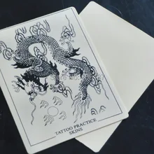 100 шт резиновые поддельные Дракон Стиль кожа для обучения татуировкам для татуировки питания