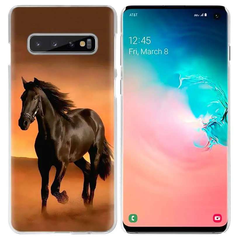 Horse чехол в виде животного для samsung Galaxy S10 5G S10e S9 S8 M30 M20 M10 J4 J6 плюс J8 Note 8 9 чистой твёрдой ПВХ чехол для телефона Fundas - Цвет: 10