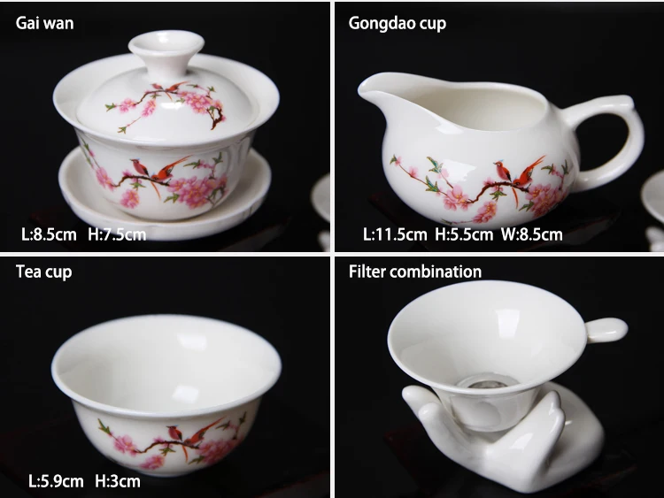 Топ Gaiwan чайный набор кунг-фу, керамические 8 чашек 1Gai wan 1 Gongdao чашка, чайная чашка, чайный набор chineseпутешествия, посуда для кофе и чайные наборы