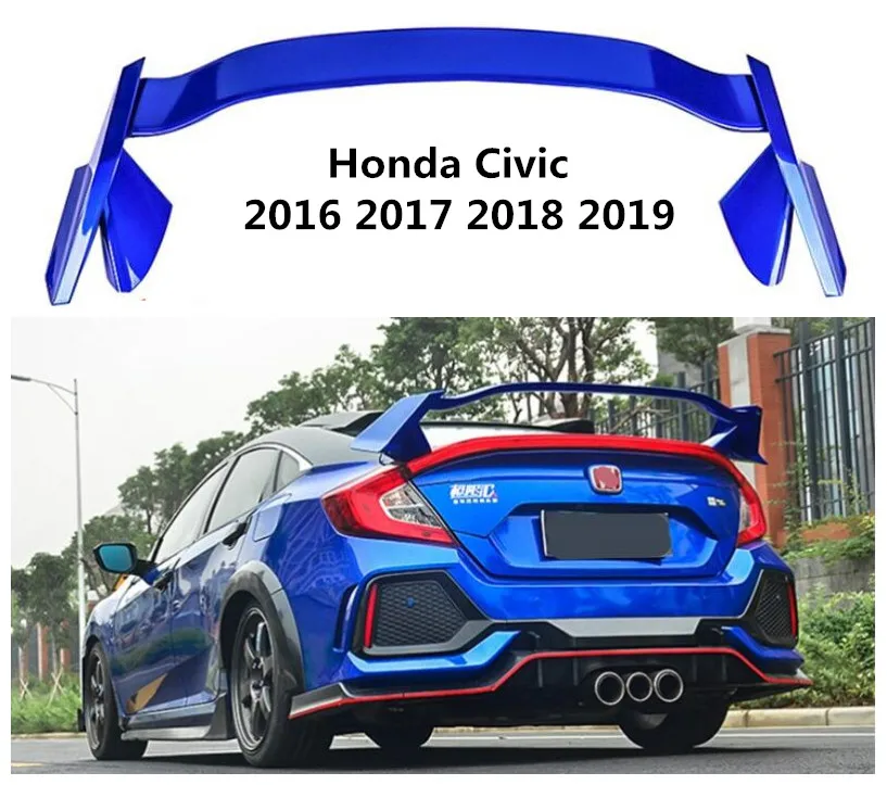 Спойлер для Honda Civic Спойлеры-крылья высокого качества абсолютно новые аксессуары для модификации автомобиля ABS