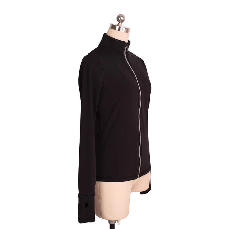 Jacket Women Figure Skating Competition Artistic Gymnastics Training Competition Zipper Top Patinaje Warm Skateboard Pattern figure skating jacket