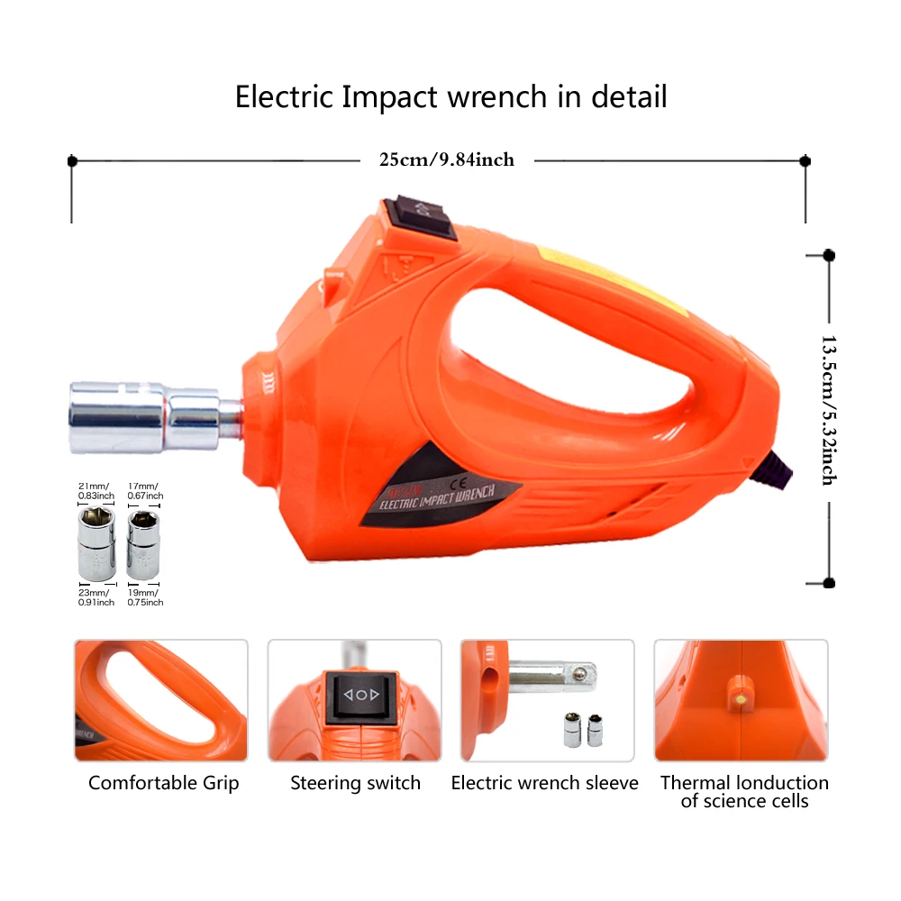 Car Impact Wrench Socket Wrench Cordless Electric 12V  (3)