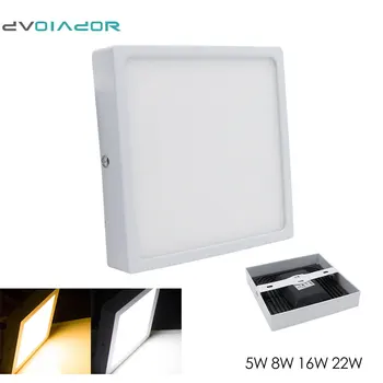 

LED Panel light Built-in LED Driver [DVOLADOR] Surface Mounted 22W 16W 8W 5W Square LED downlight ceilling lamp AC 85-265V